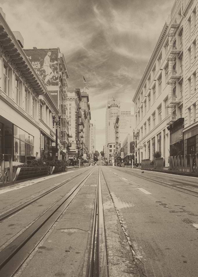 Street with Cable Car Tracks