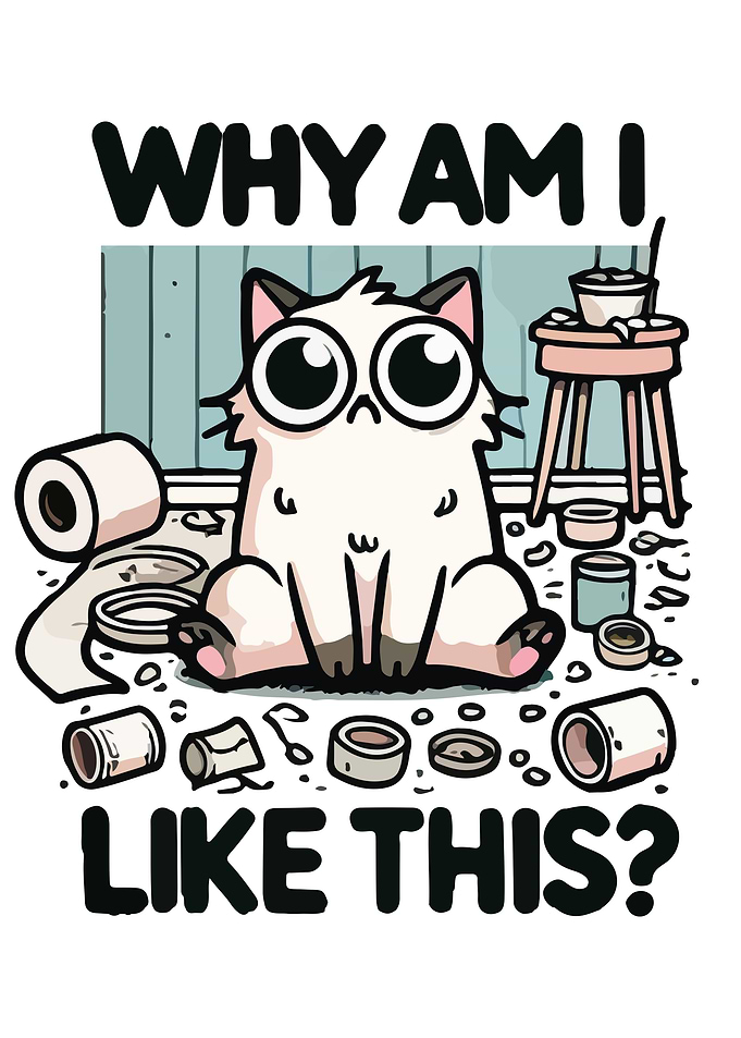 Why Am I Like This? – Sad Cat Chaos Humor