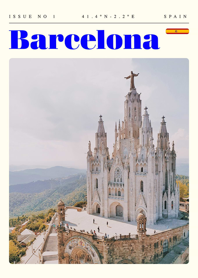 Barcelona Spain Travel Art Poster