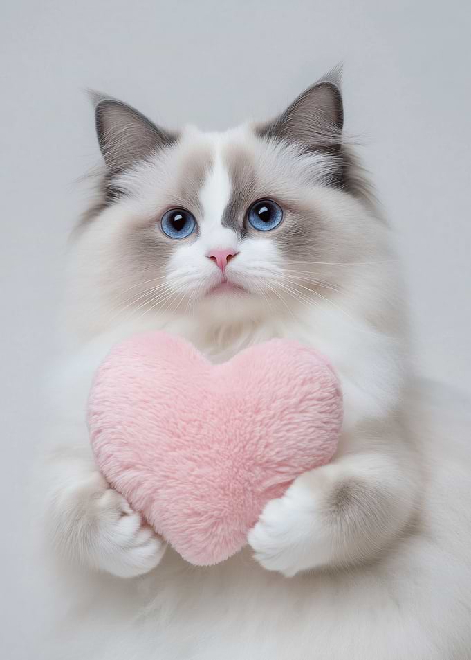 Cute Cat with Heart