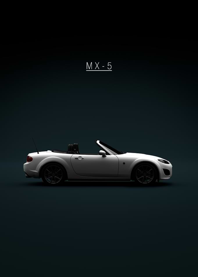 Mazda MX-5 White Convertible