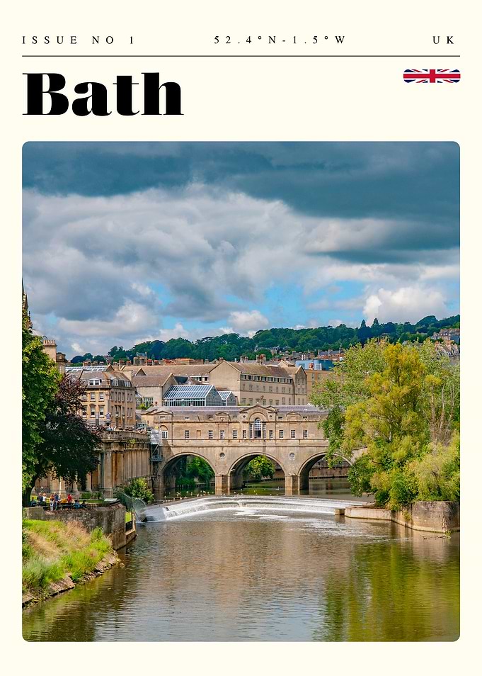 Bath England Travel Art Poster