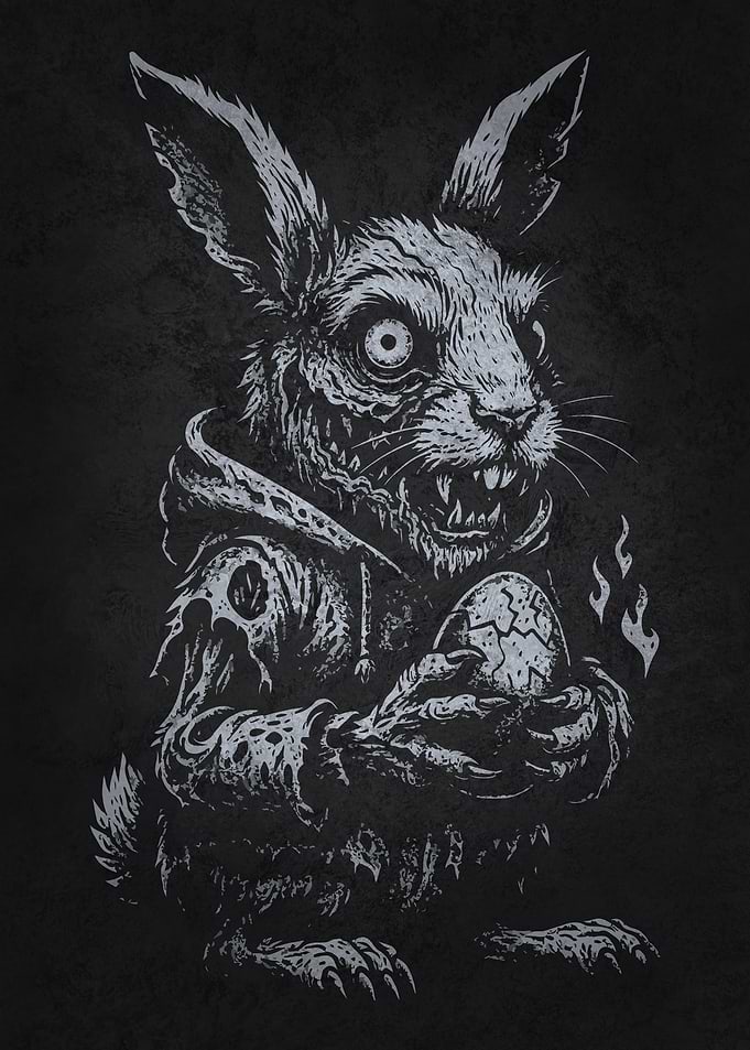 Creepy Easter Bunny, Scary Halloween Rabbit