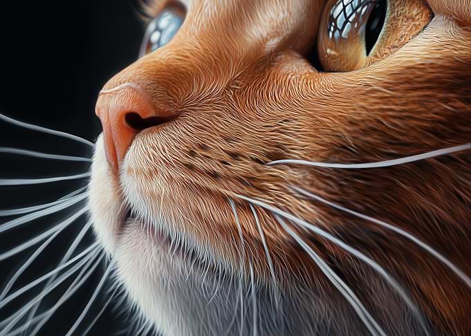 Close-up Cat Portrait