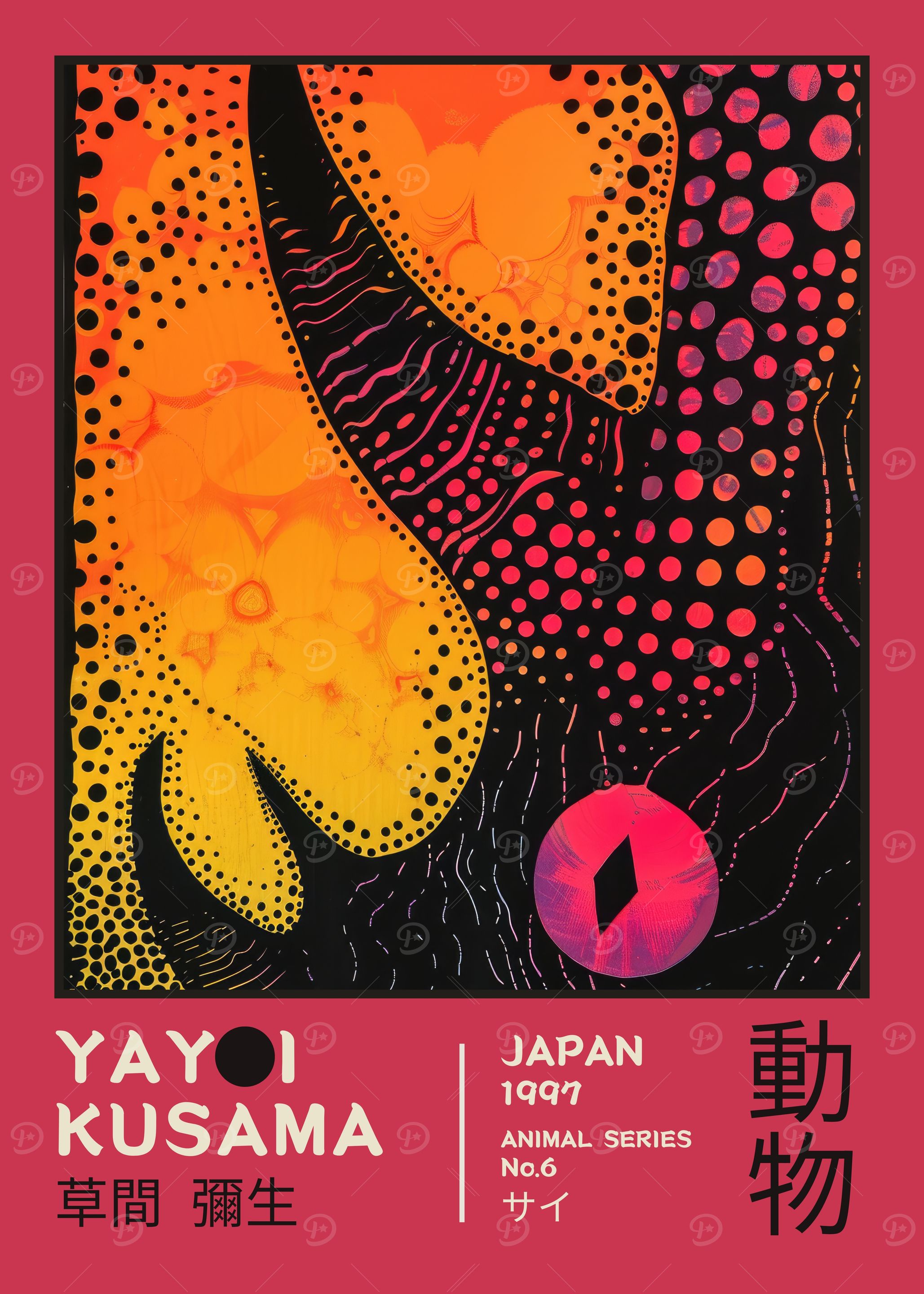 Yayoi Kusama Rhino No.6 Exhibition Poster