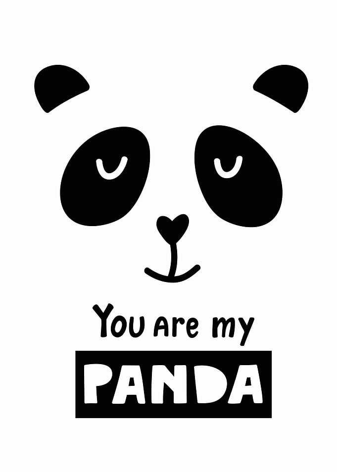 Panda Love Print