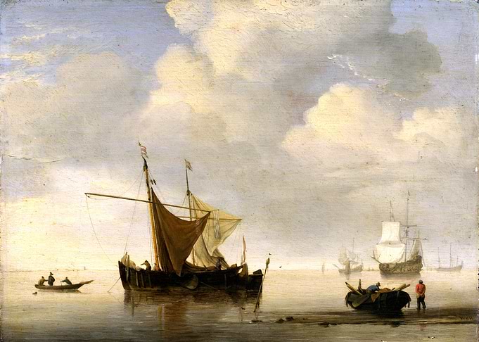 Sailing Ships at Sea