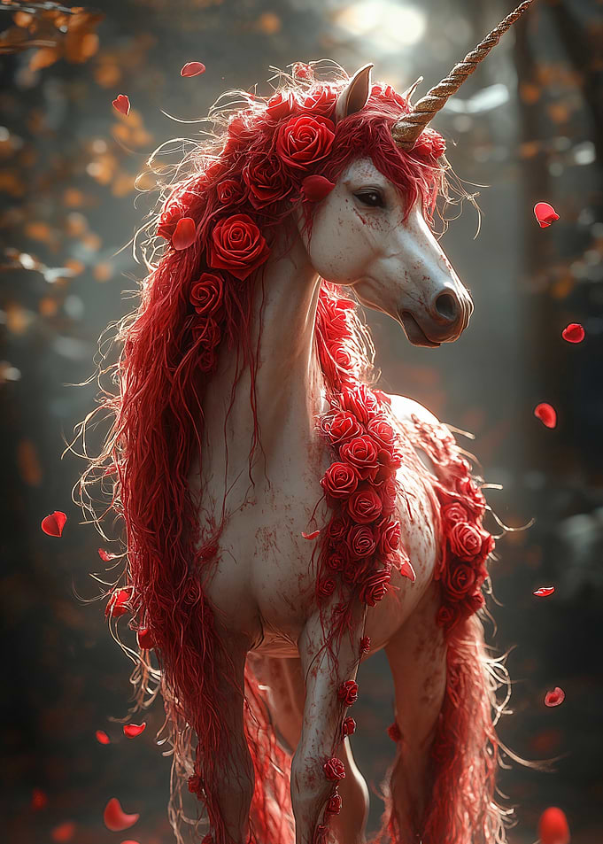 Red Rose Unicorn