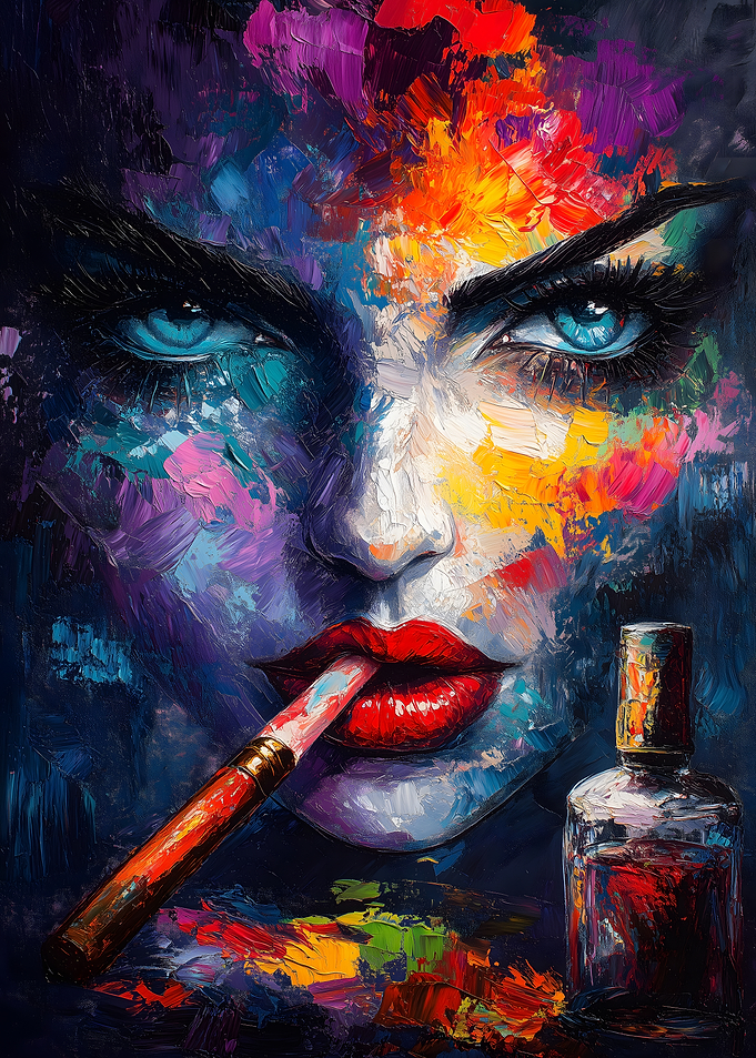 Woman with Cigarette and Perfume