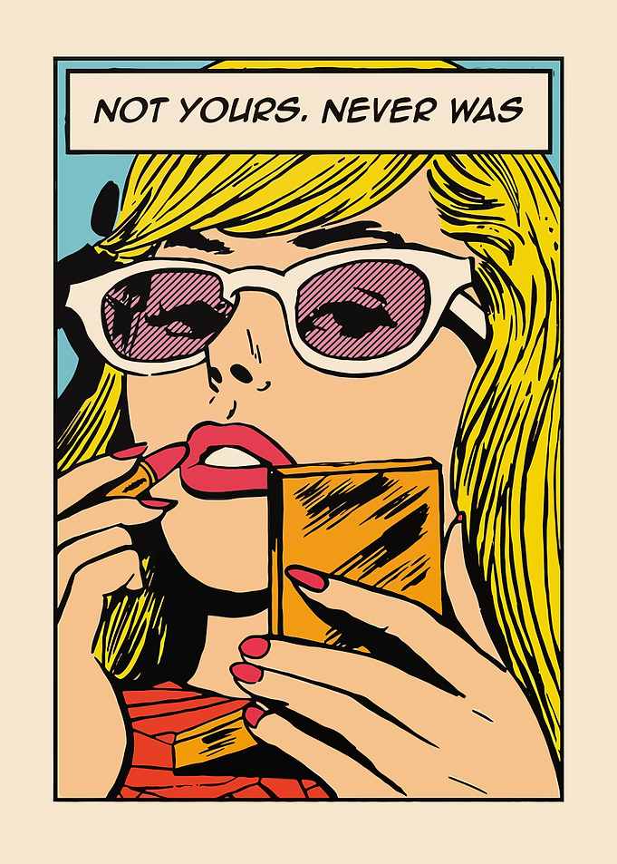 Pop Art Woman with Lipstick