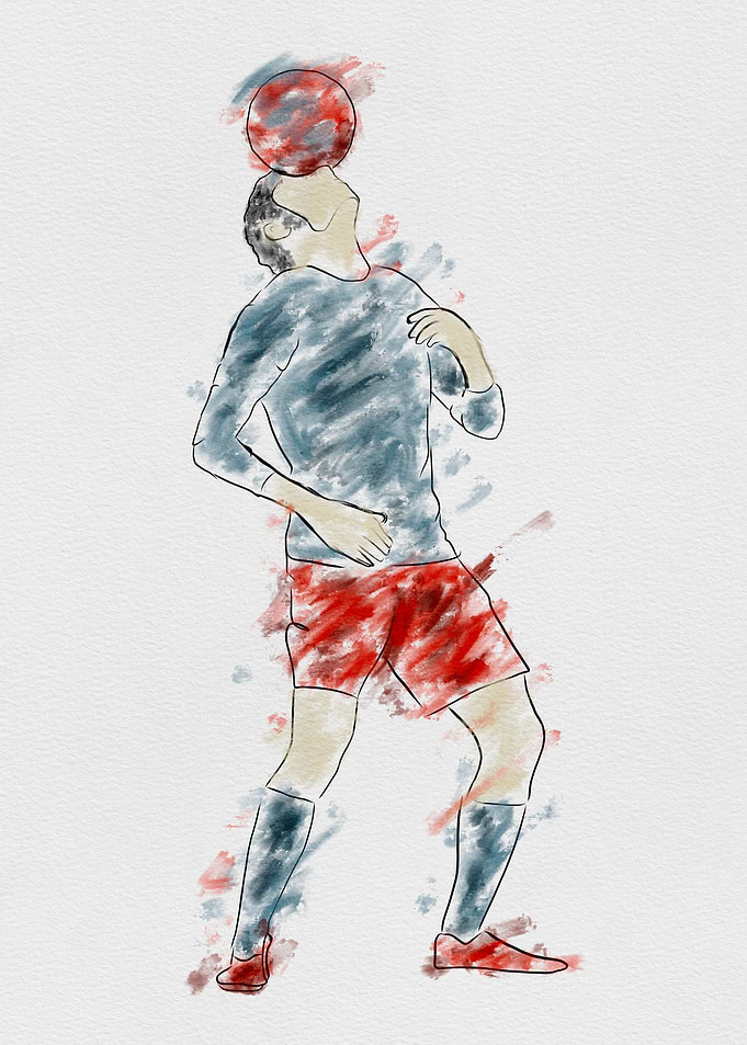 Soccer Player Watercolor