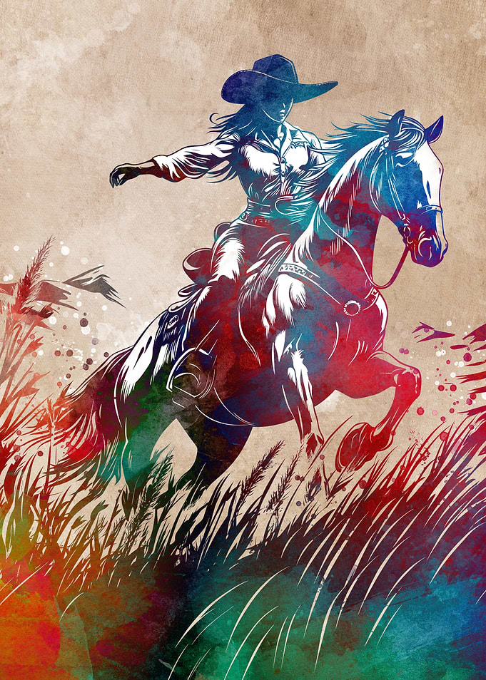 Cowgirl on Horseback