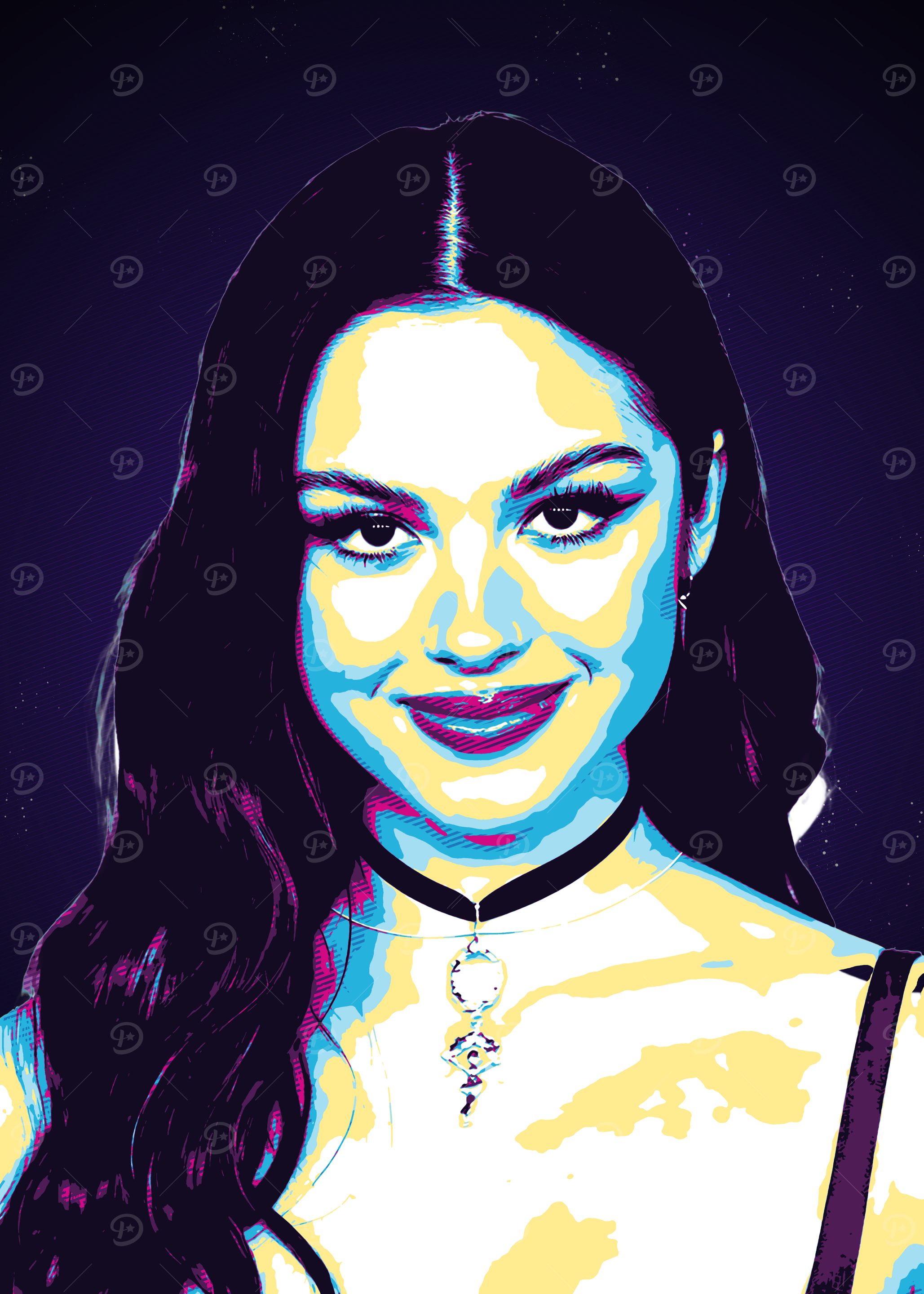 Pop Art Portrait of Woman