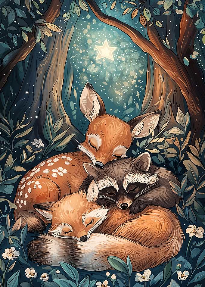Forest Friends Asleep