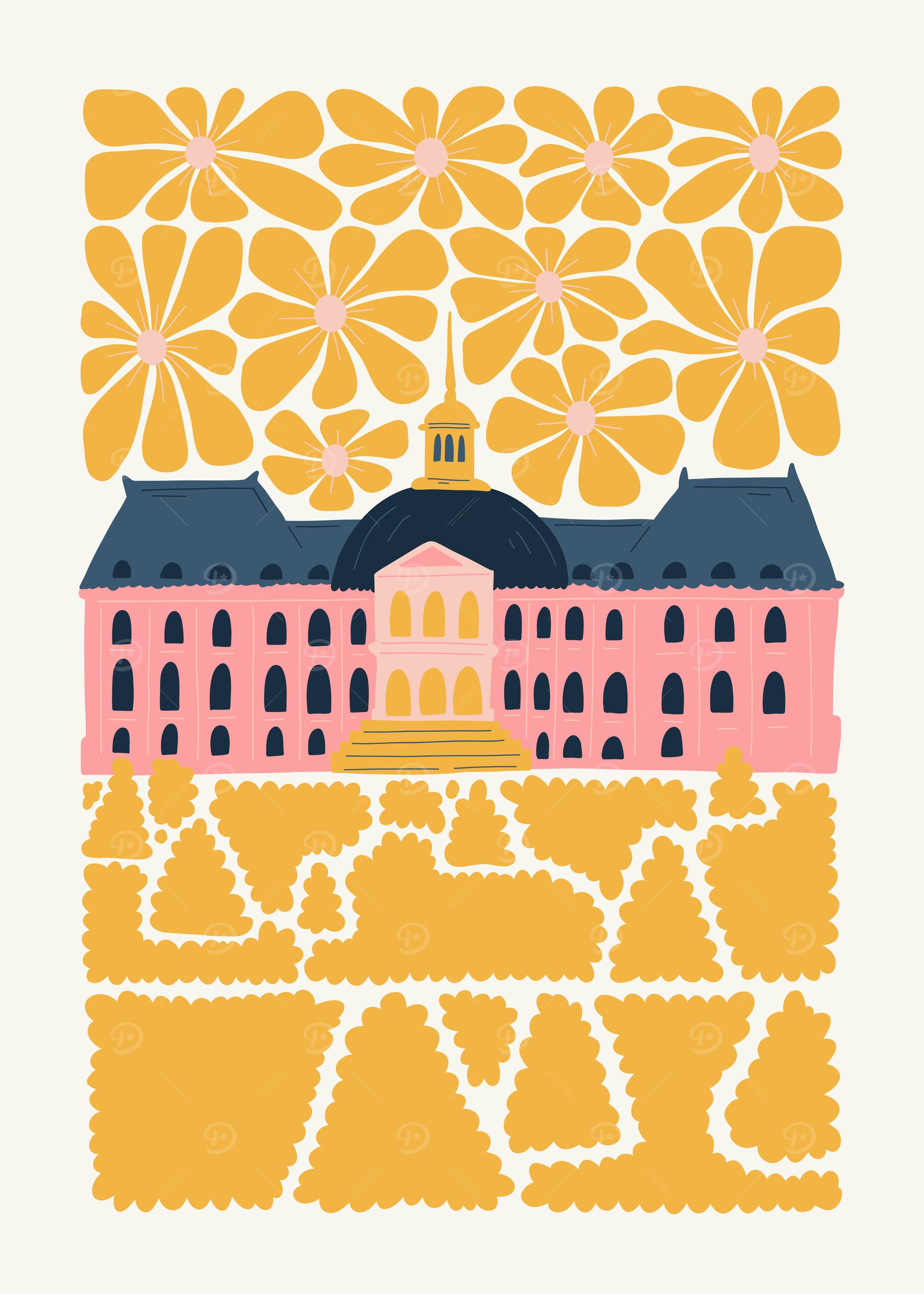 Floral Palace Illustration