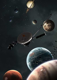Voyager Spacecraft in Space