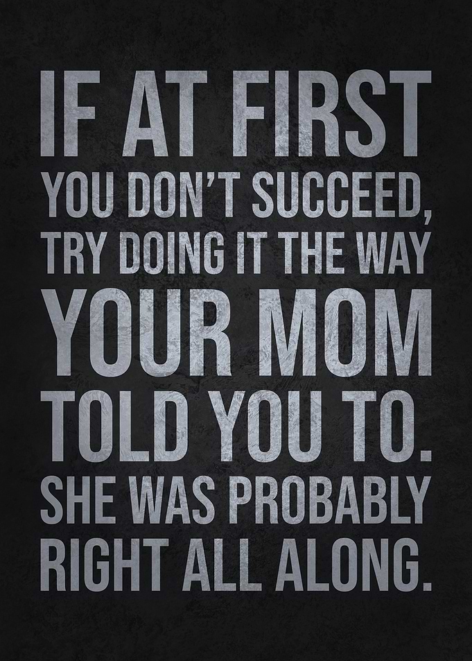 Do It the Way Mom Said – Funny Mother's Life Advice