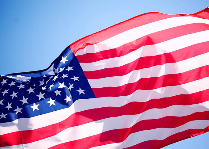 American Flag Waving