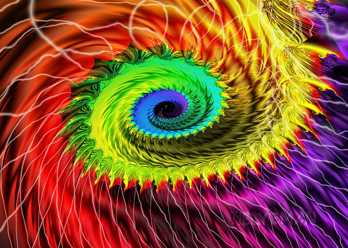 'High Voltage Spiral' Fractal Artwork
