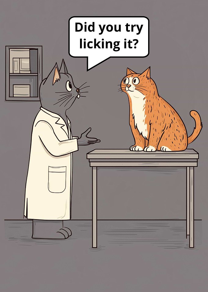 Veterinarian Joke Did You Try Licking It Funny Veterinary