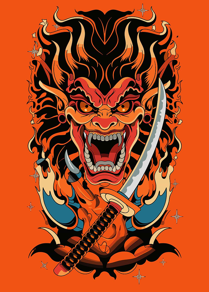 Fiery Demon Samurai
