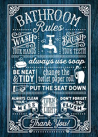 Bathroom Rules Sign
