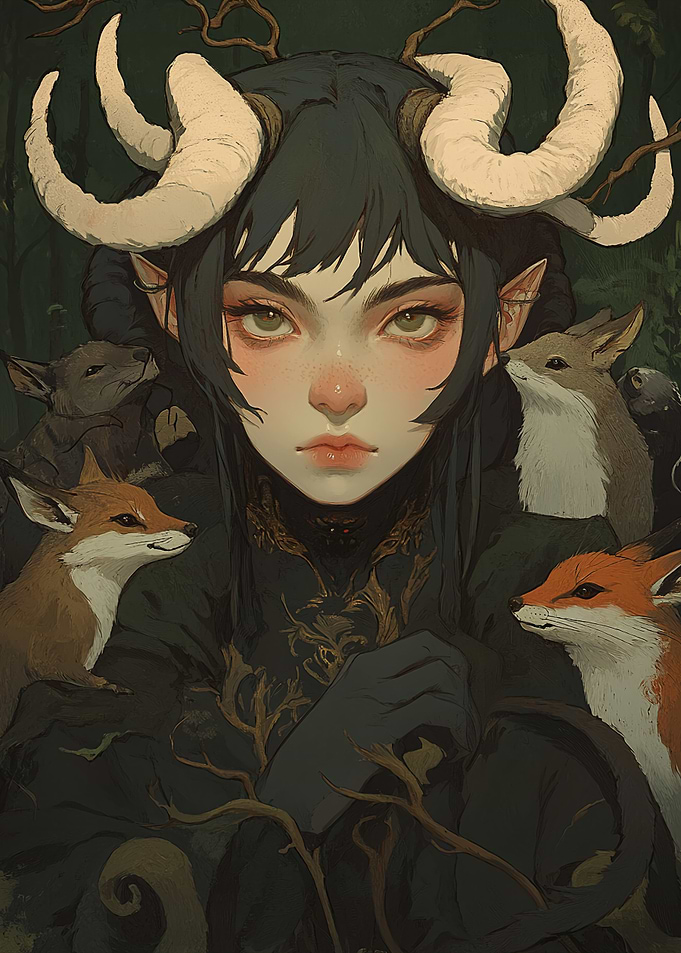 Forest Spirit with Animals