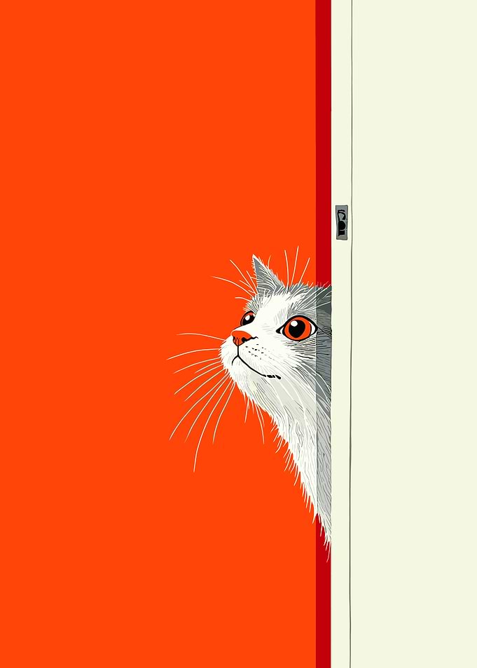 Curious Cat Doorway