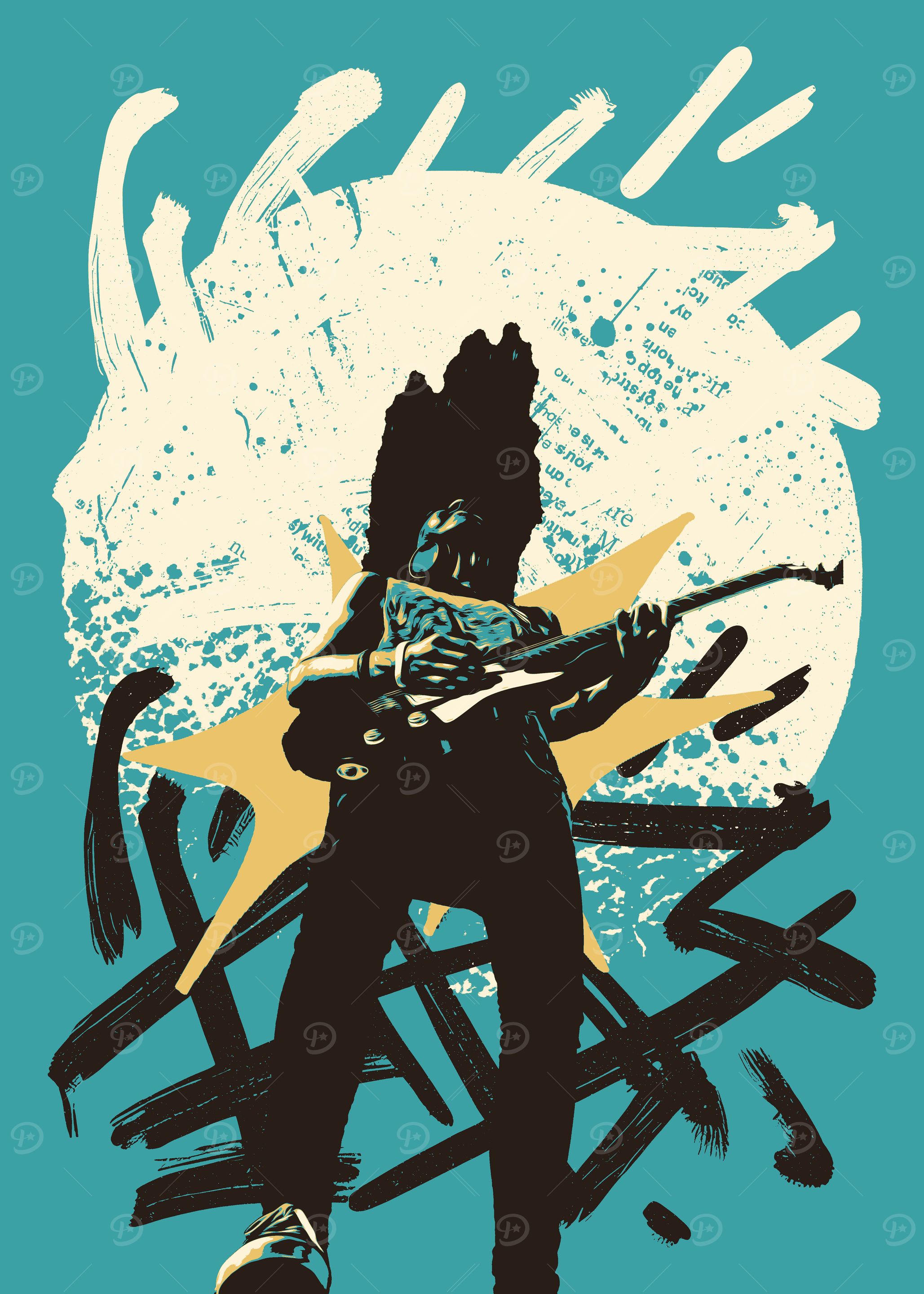 Vintage Rock Guitarist