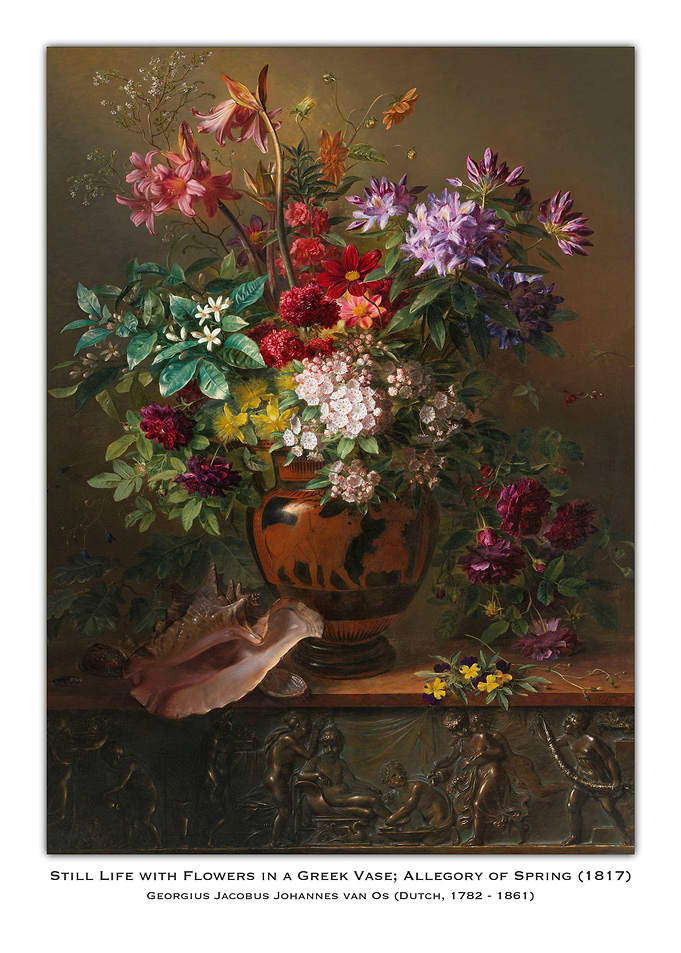 Flowers in Greek Vase, Spring Allegory