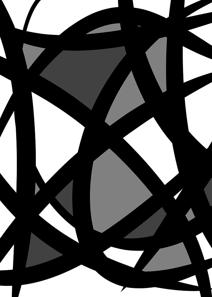 Palisade - Abstract Black and White Art