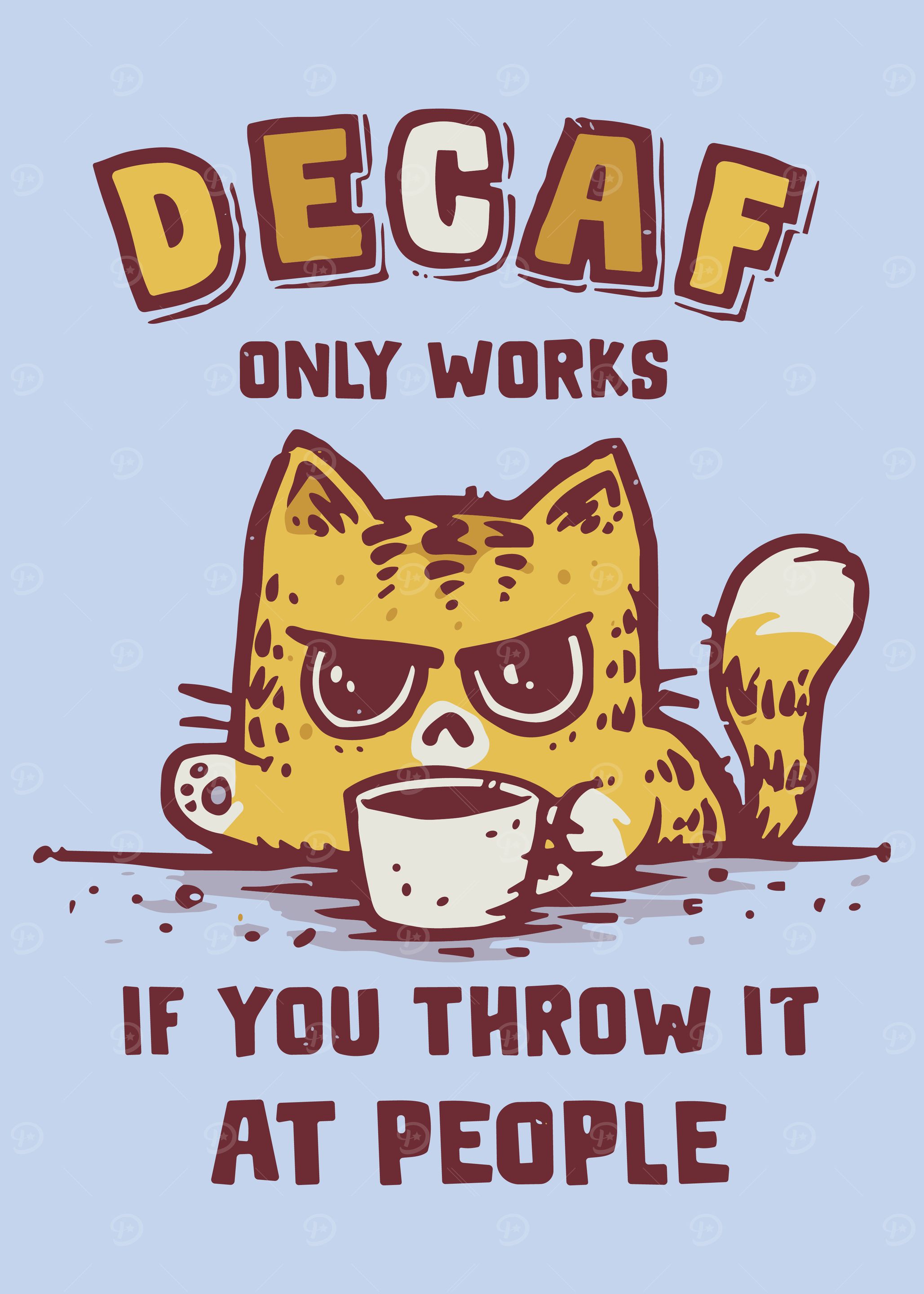Decaf Cat Coffee Humor