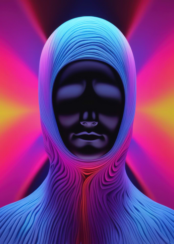 Abstract Figure in Neon