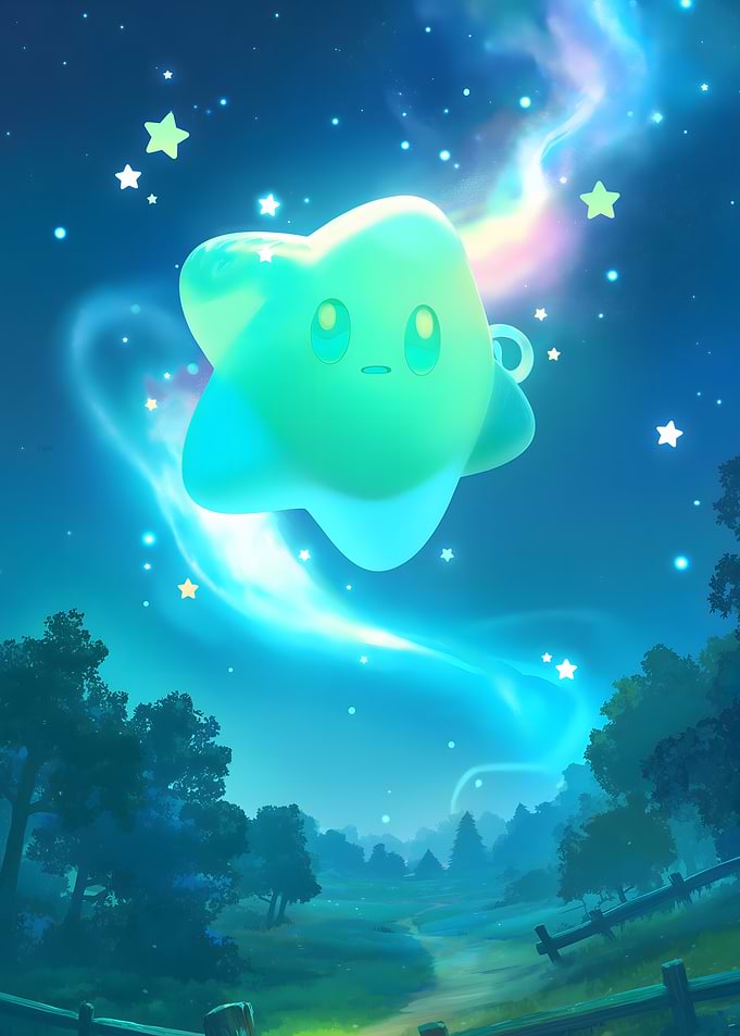 Cute Star in polar lights