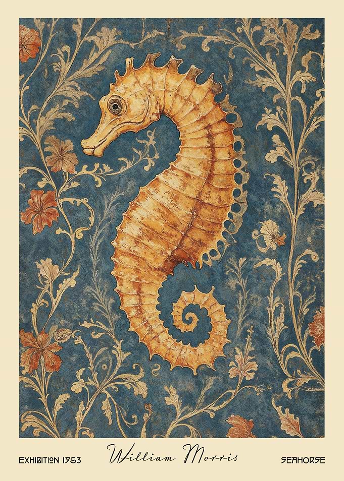 William Morris Seahorse Nautical