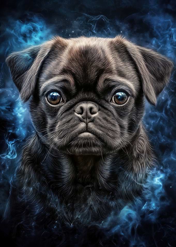 Pug Dog Portrait