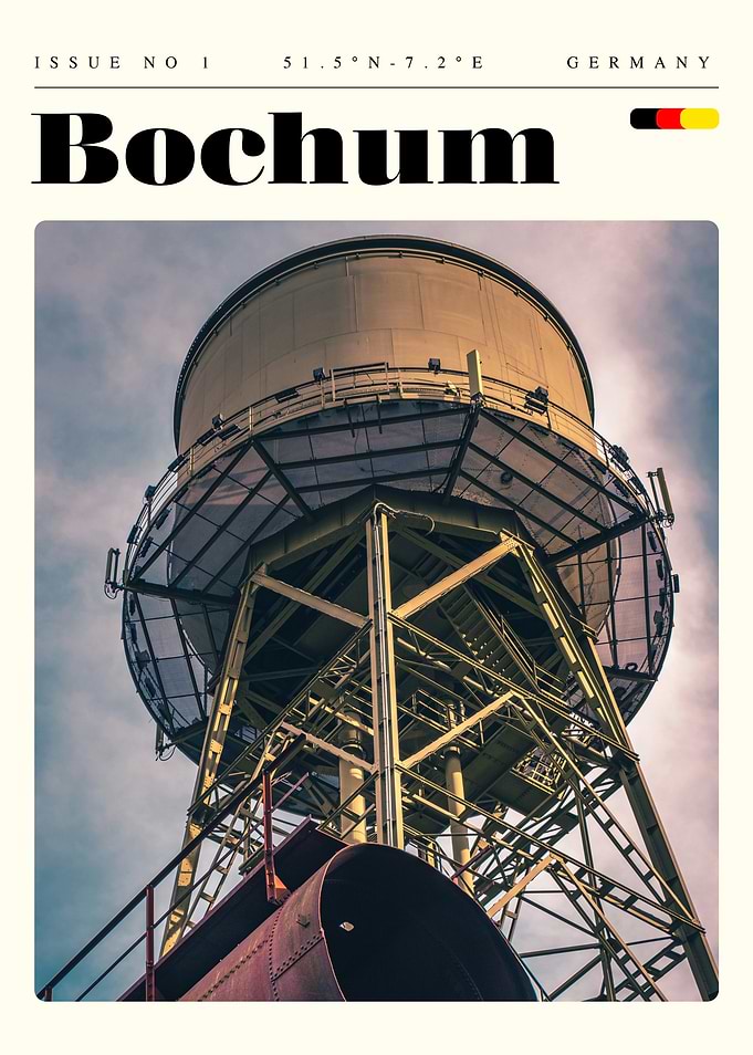 Bochum Germany Travel Art Poster