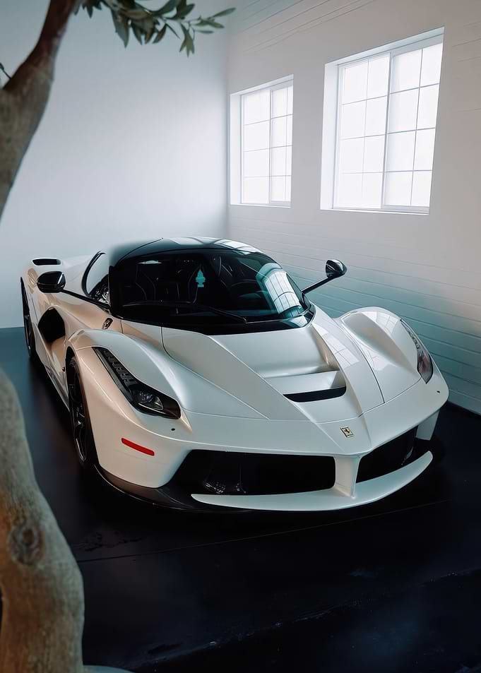 White Ferrari LaFerrari