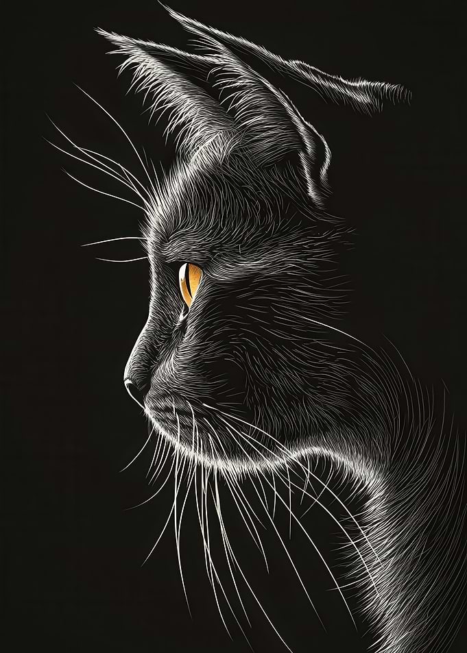Black Cat Portrait