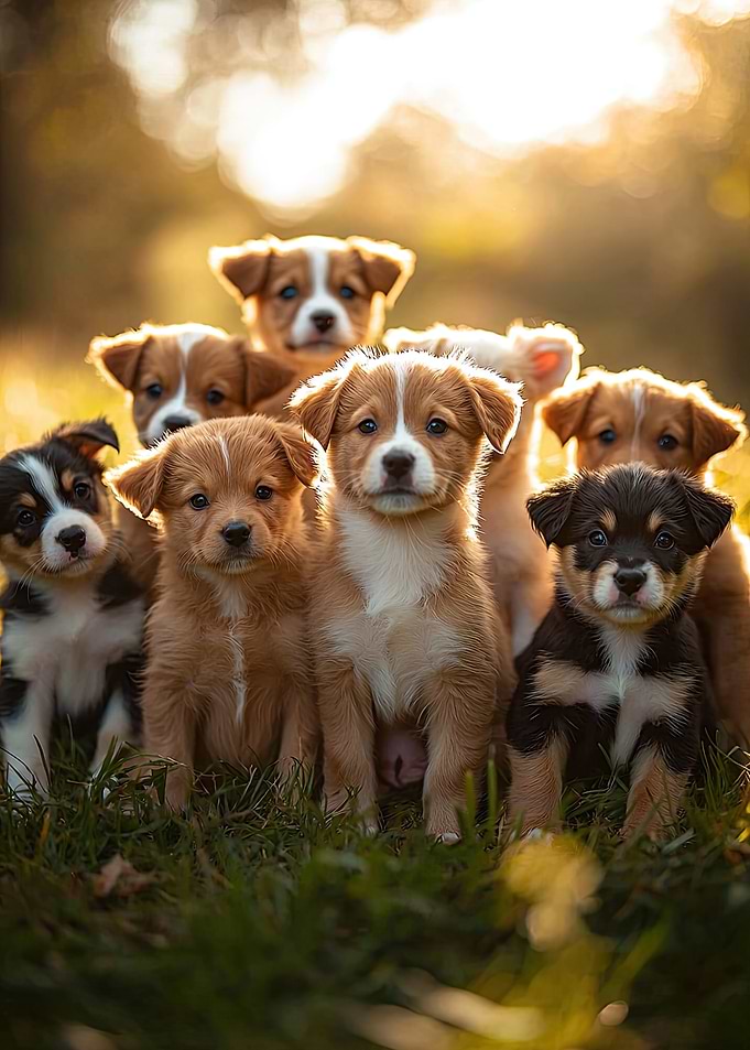 Cute Puppy Pile