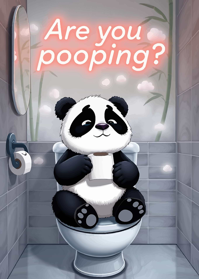 Funny Panda Toilet Humor