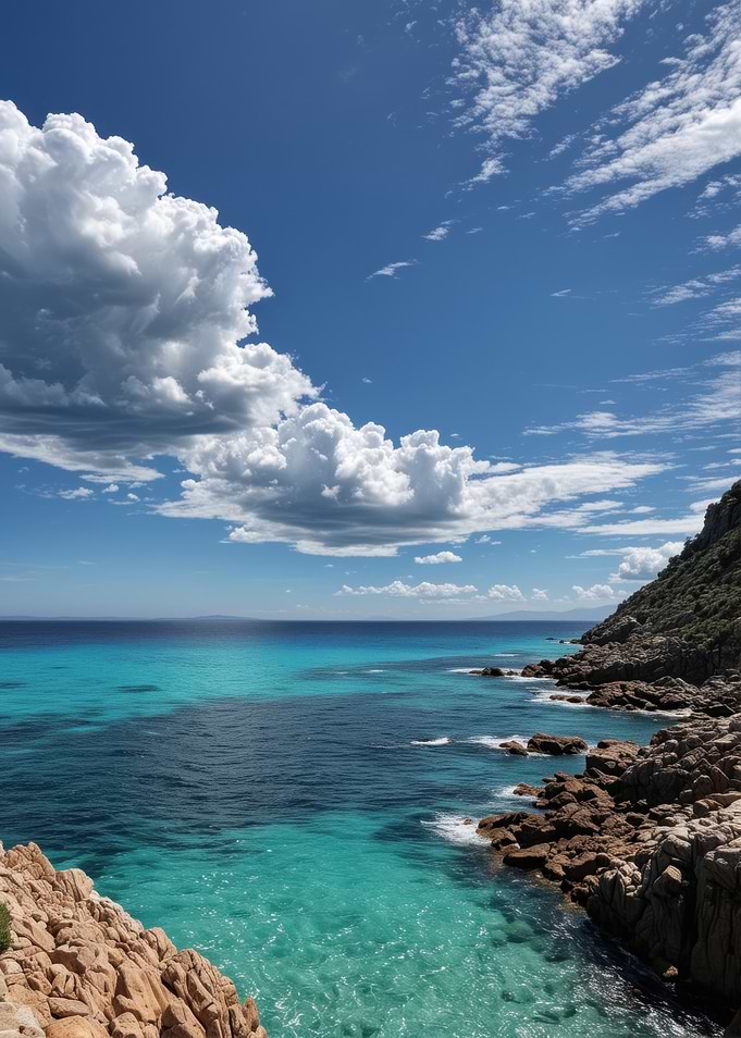 Coastal Landscape with Turquoise Water