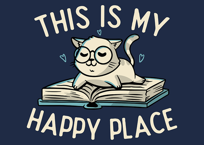 Cat Reading Book