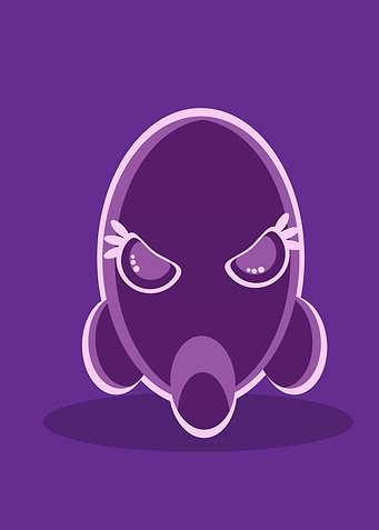 Purple Cartoon Creature