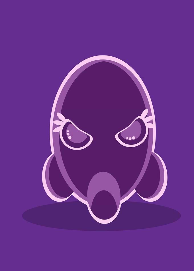 Purple Cartoon Creature