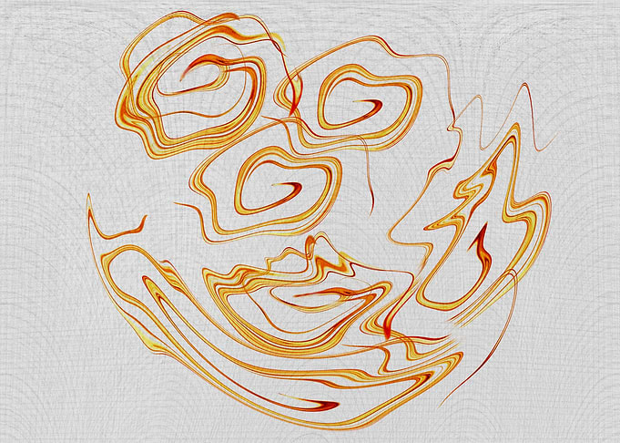 Abstract Swirls in Gold A1