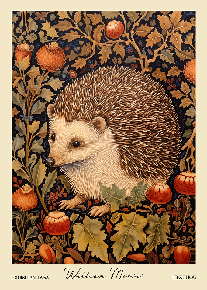 William Morris Hedgehog Forest