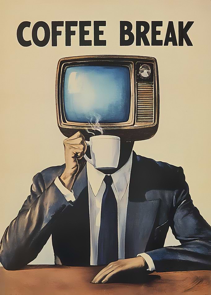 Retro Coffee Break TV Head