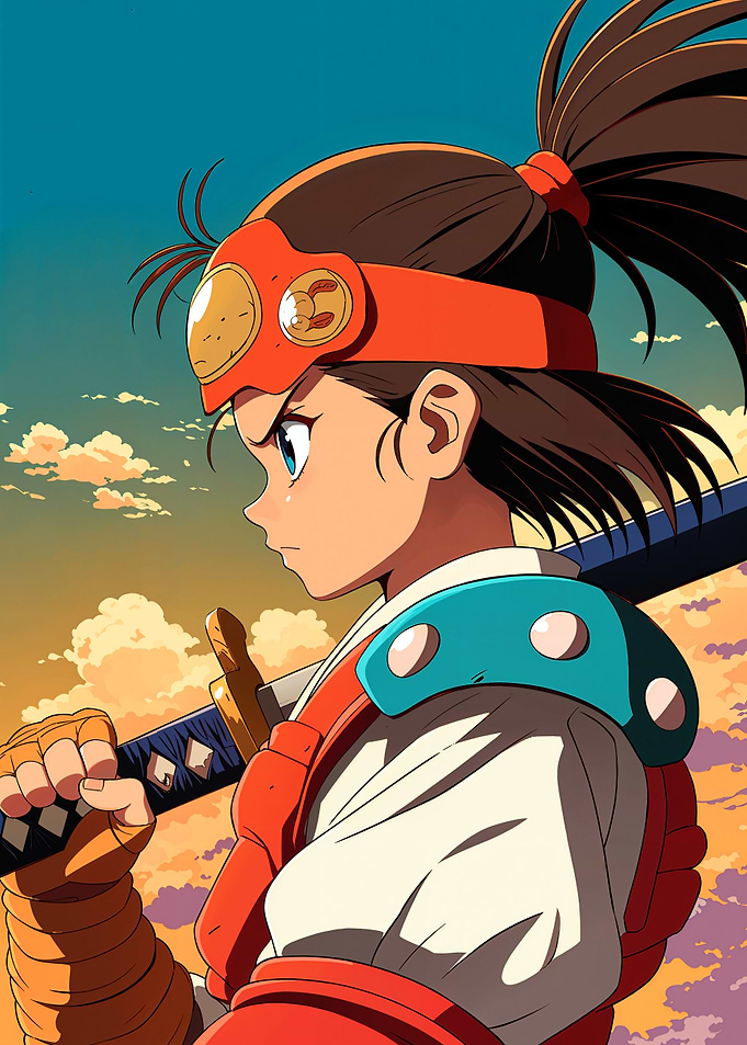Samurai Girl Anime Art