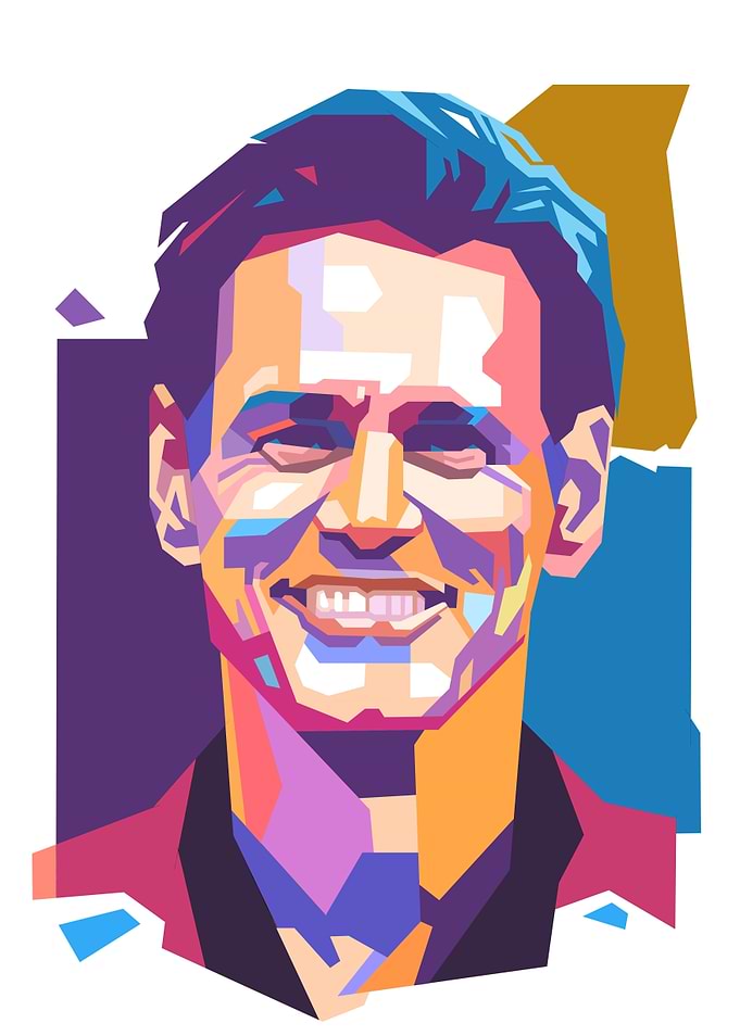 Jim Carrey Smiling Pop Art